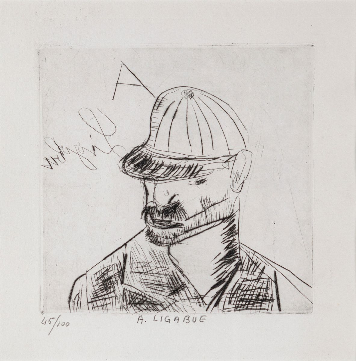 Antonio Ligabue - Autoritratto con Cappello