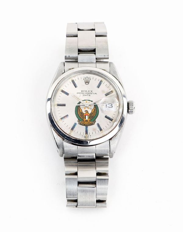 Rolex Date UAE Crest Dial - orologio da polso in acciaio  (1962 circa)  - Asta Fine Jewels and Watches - II - Casa d'Aste Arcadia