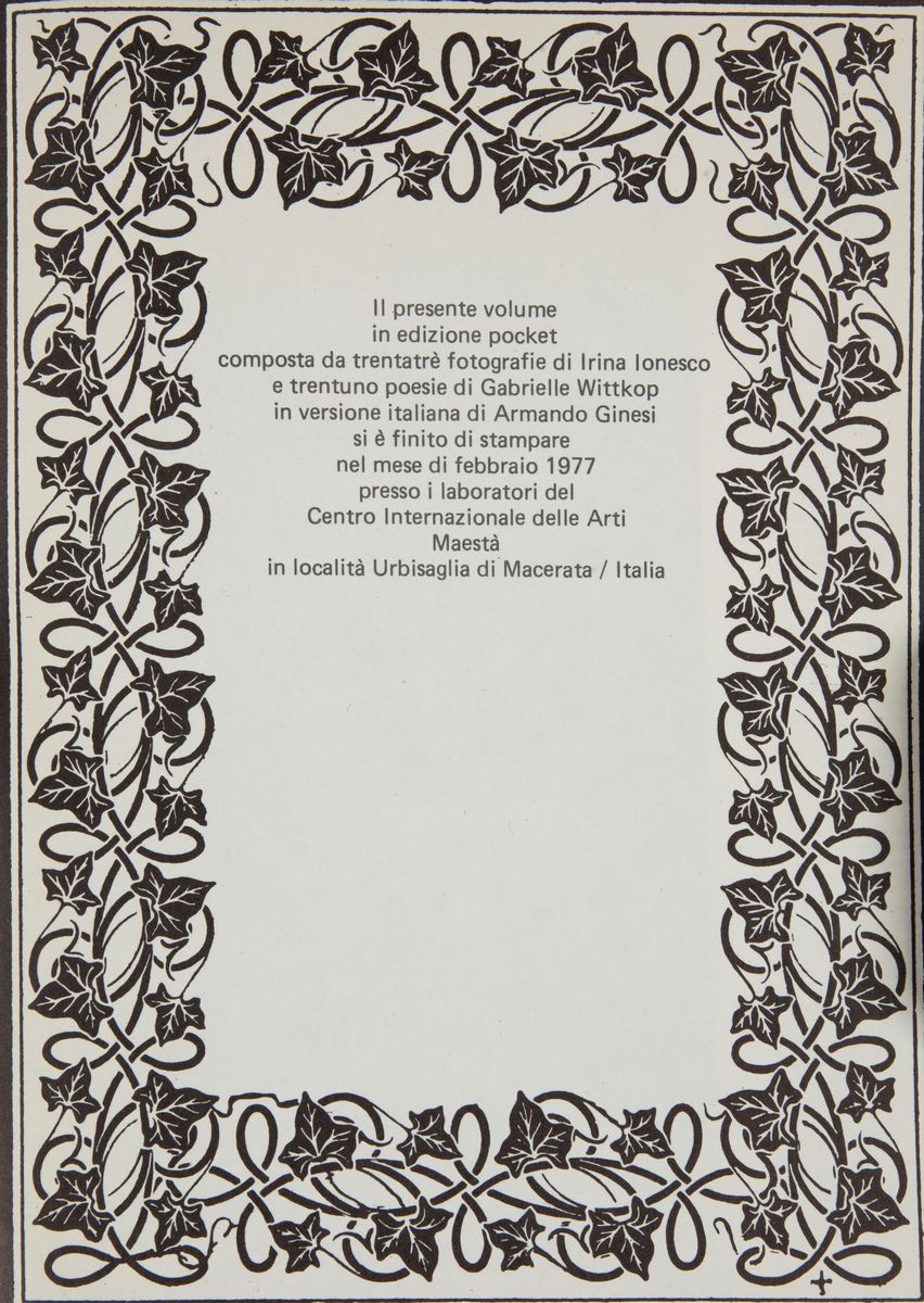 Irina Ionesco, Gabrielle Wittkop. Litanie per un'amante Funebre