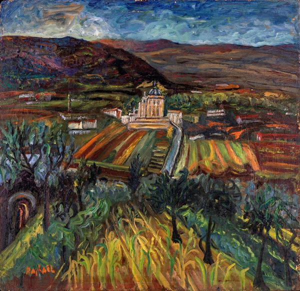 Antonietta Raphael Mafai - Paesaggio di Assisi (La Porziuncola)