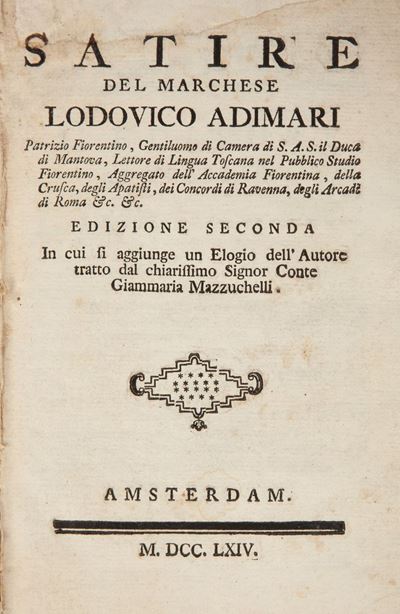 Lodovico Adimari. Satire