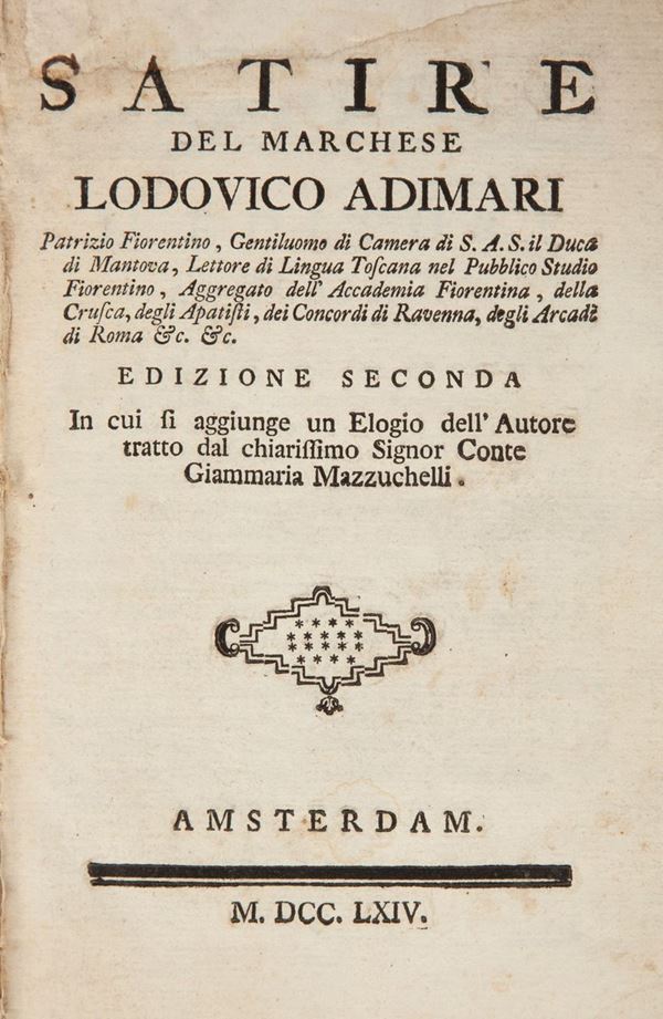 Lodovico Adimari. Satire