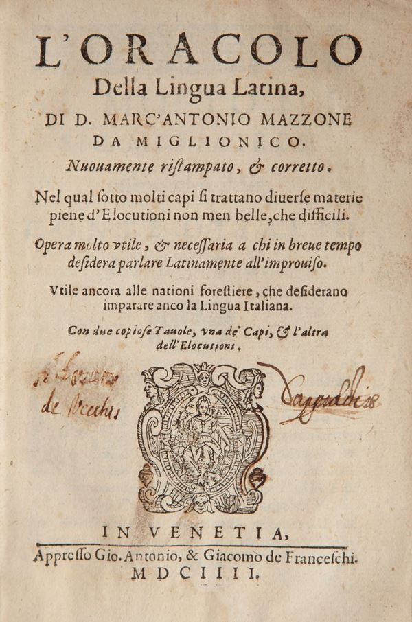 Marcantonio Mazzone. L'oracolo della lingua latina