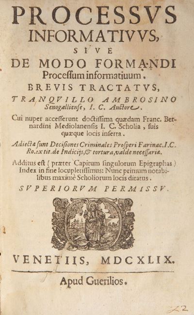 Tranquillo Ambrosini. Processus Informatiuus Sive De Modo Formandi Processum Informatiuum Brevis ...