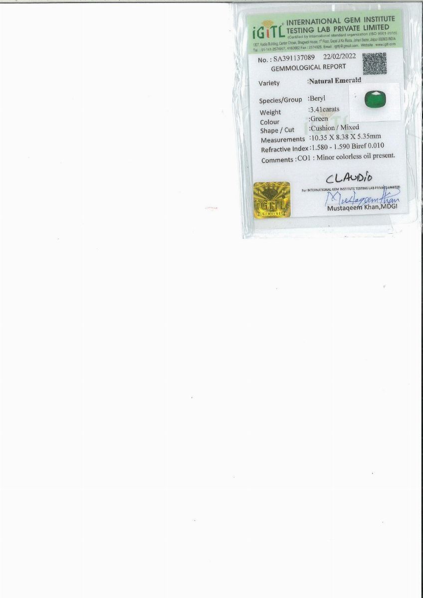 Anello in Oro, Smeraldo e Brillanti