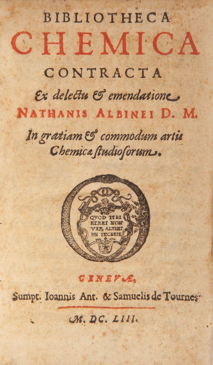 Nathan Albineus. Bibliotheca Chemica Contracta Ex Delectu Et Emendatione