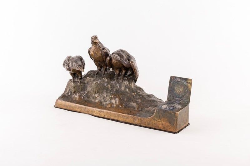 Michael Mortl - Calamaio in Bronzo con Tre Aquilotti