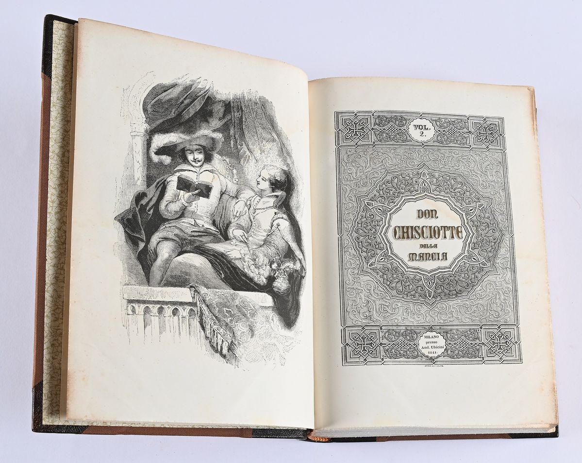 Miguel De Cervantes - Don Chisciotte De la Mancia. Tradotto da Bartolomeo Gamba. Edizione Illustr...