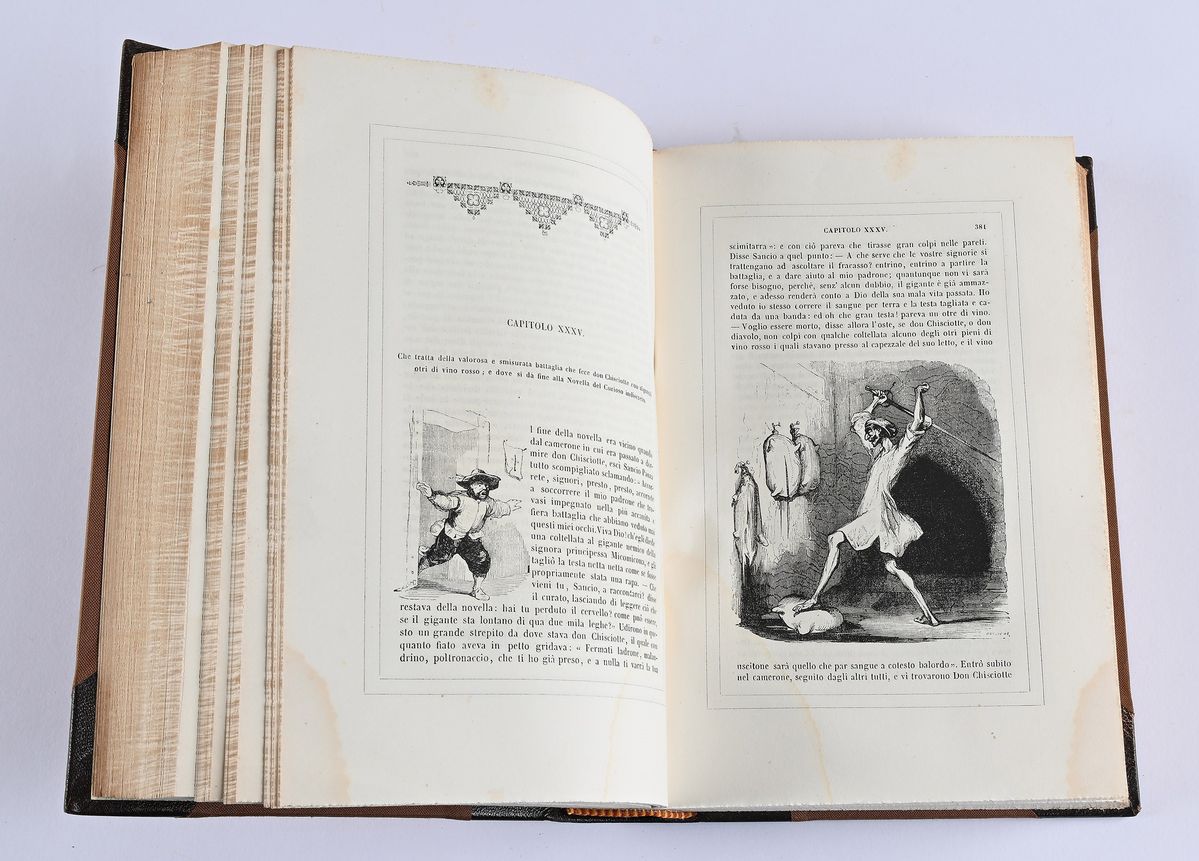 Miguel De Cervantes - Don Chisciotte De la Mancia. Tradotto da Bartolomeo Gamba. Edizione Illustr...