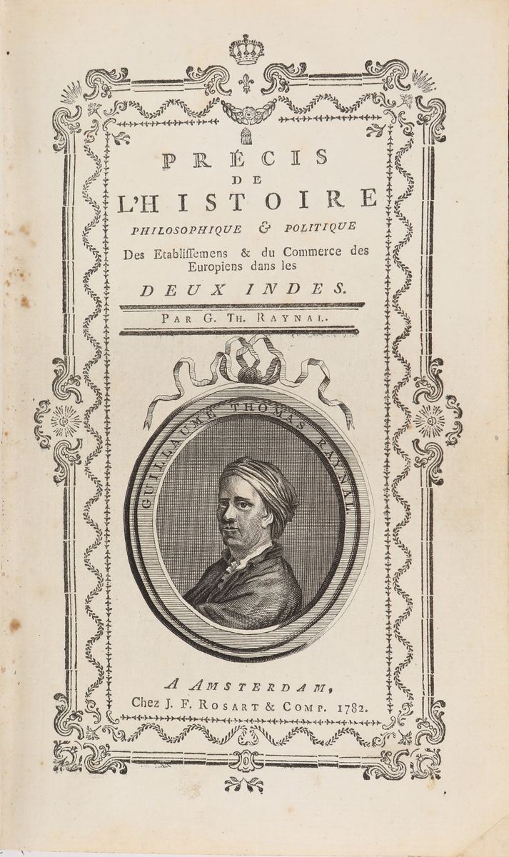 Thomas Guillaume Raynal. Precise De L'histoire Philosophique Et Politique Des Etablissemens Et Du...