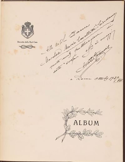 Attilio Grandis Orafo Gioielliere Roma Album-catalogo con Dedica Autografa