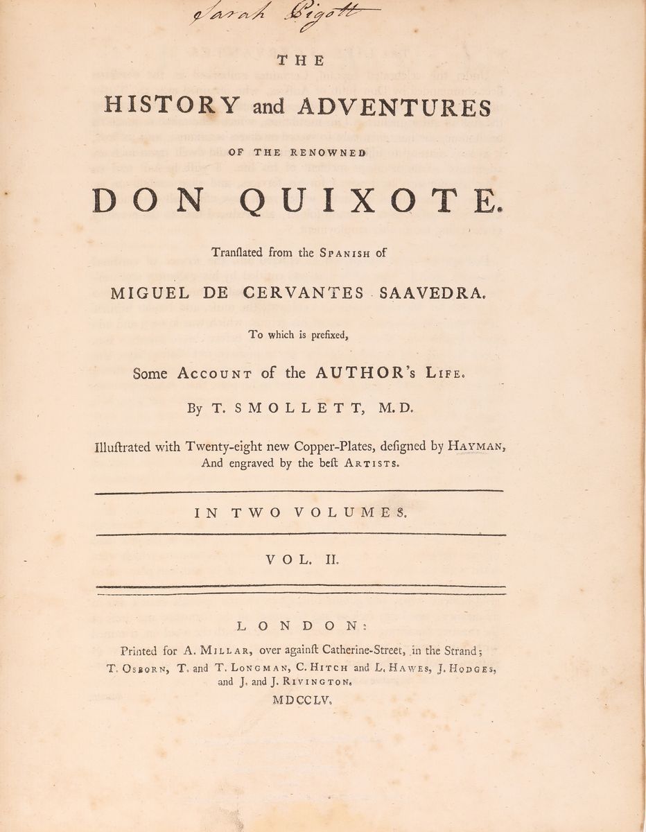 Miguel De Cervantes Saavedra. The History And Adventures Of The Renowned Don Quixote. Translated ...