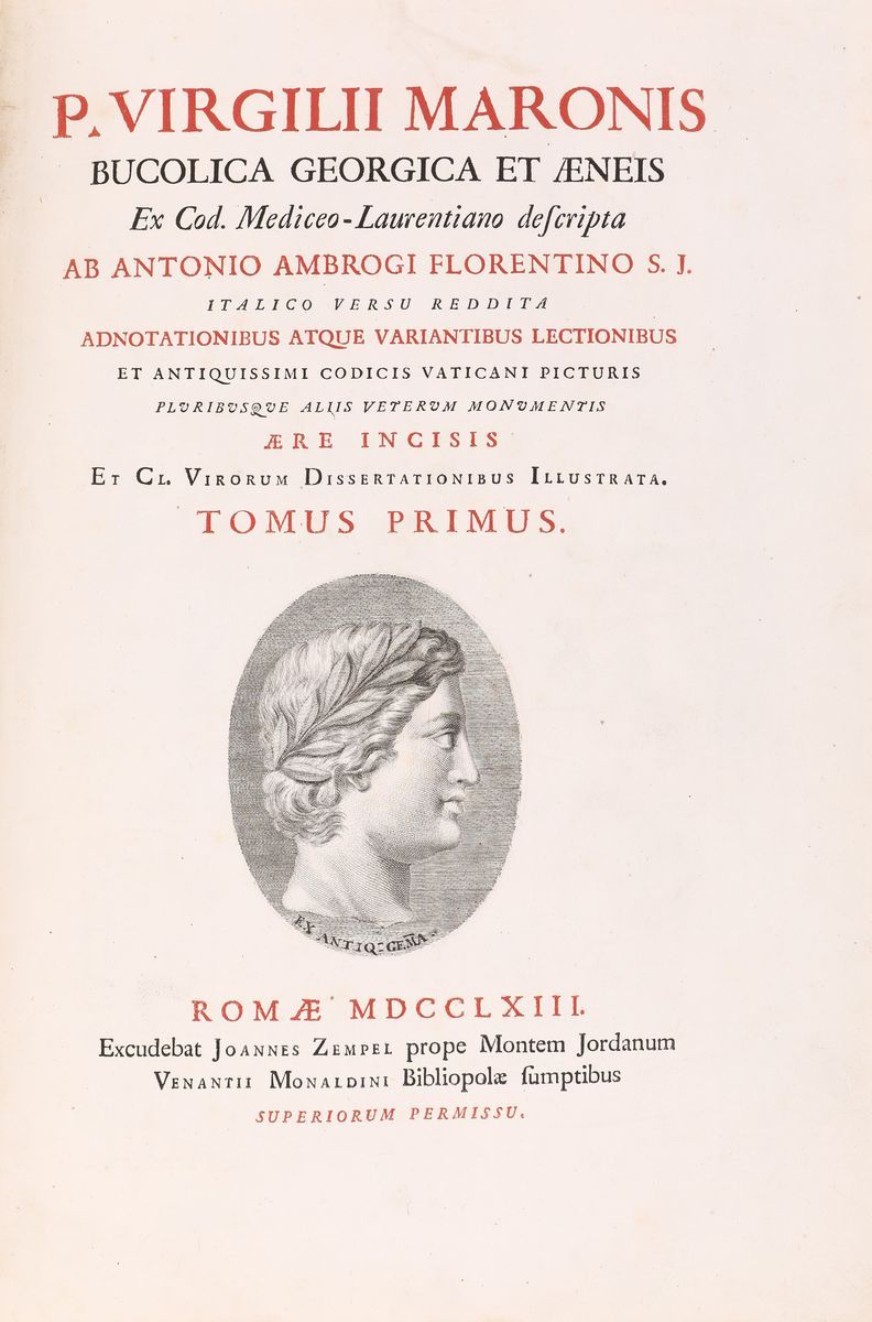 Virgilii Maronis. Bucolica Georgica Et Aeneis Ex Cod. Mediceo-laurentiano Descripta Ab Antonio Am...