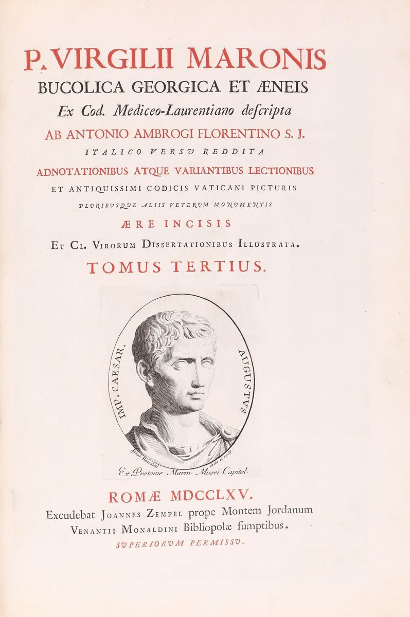 Virgilii Maronis. Bucolica Georgica Et Aeneis Ex Cod. Mediceo-laurentiano Descripta Ab Antonio Am...