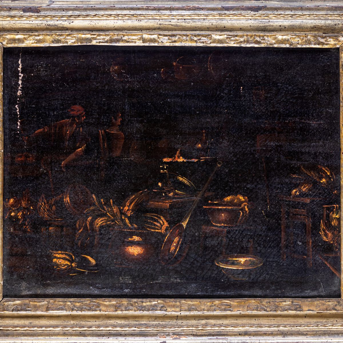 Giovanni Domenico Valentini - Coppia di Dipinti con Interni di Cucina