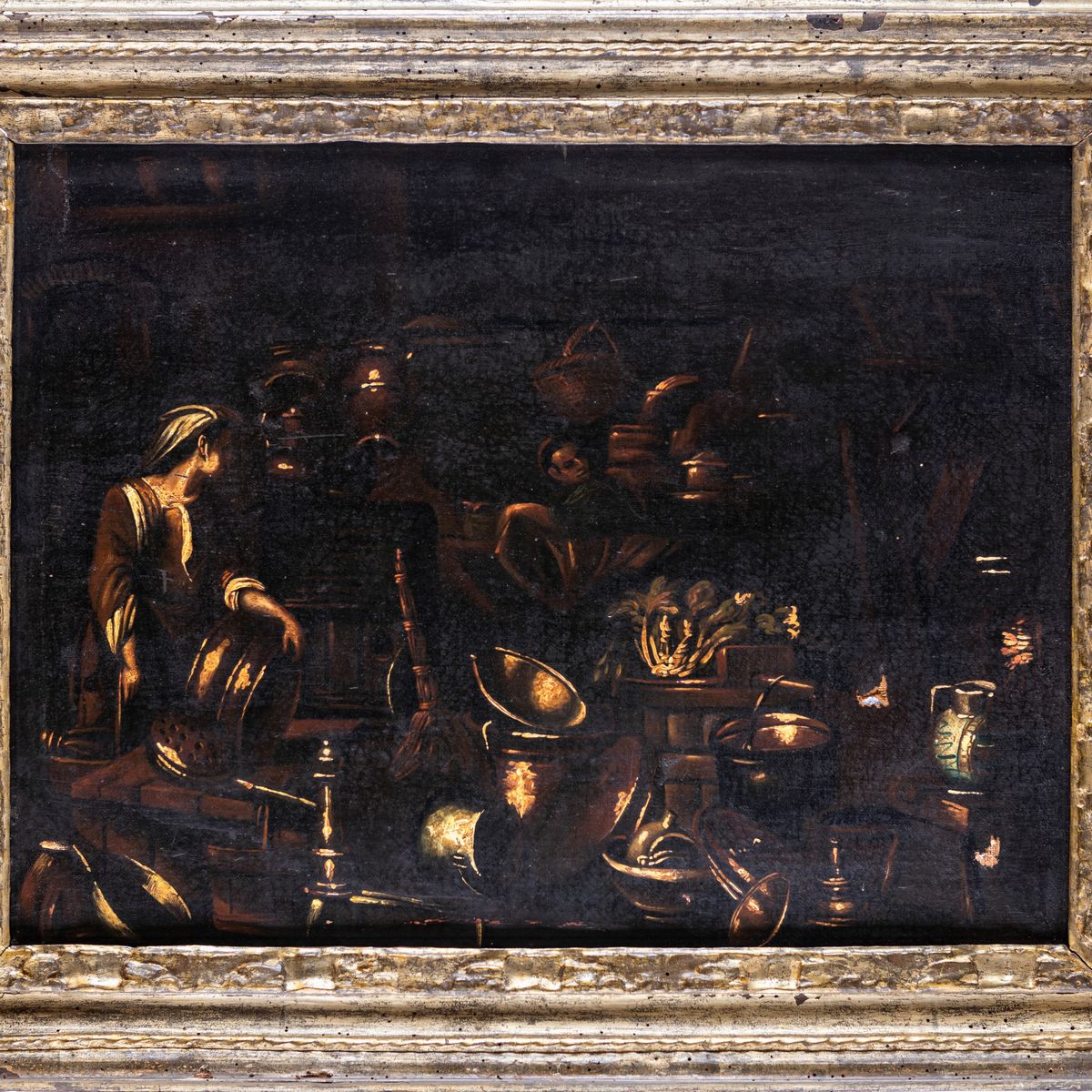 Giovanni Domenico Valentini - Coppia di Dipinti con Interni di Cucina
