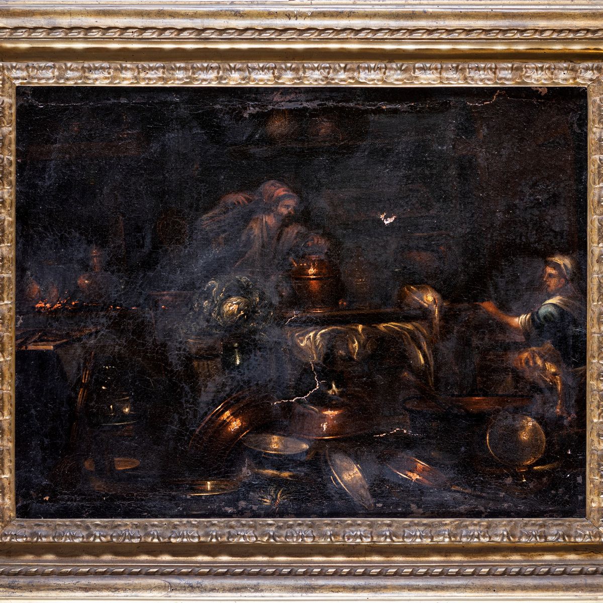 Giovanni Domenico Valentini - Coppia di Dipinti con Interni di Cucina