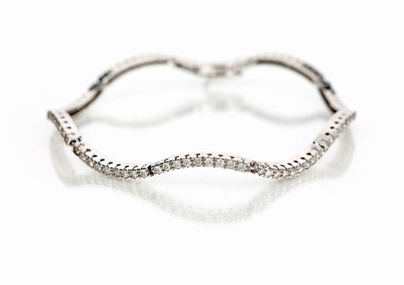 Bracciale Tennis in Oro e Brillanti