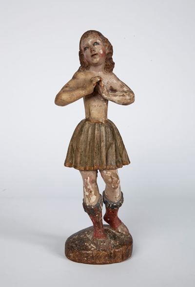 Piccola Scultura in Legno Dipinto, Italia Centrale, XVII Secolo