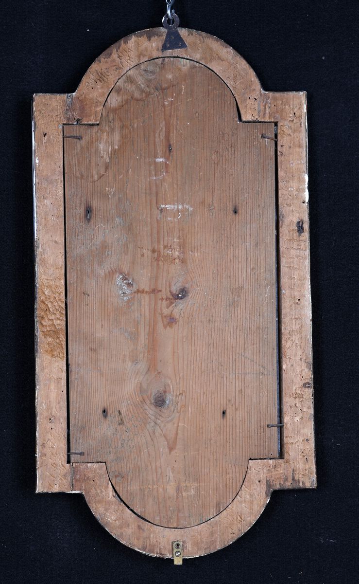 Coppia di Specchierine in Legno Laccato Azzurro, Marche, Inizi del XIX Secolo