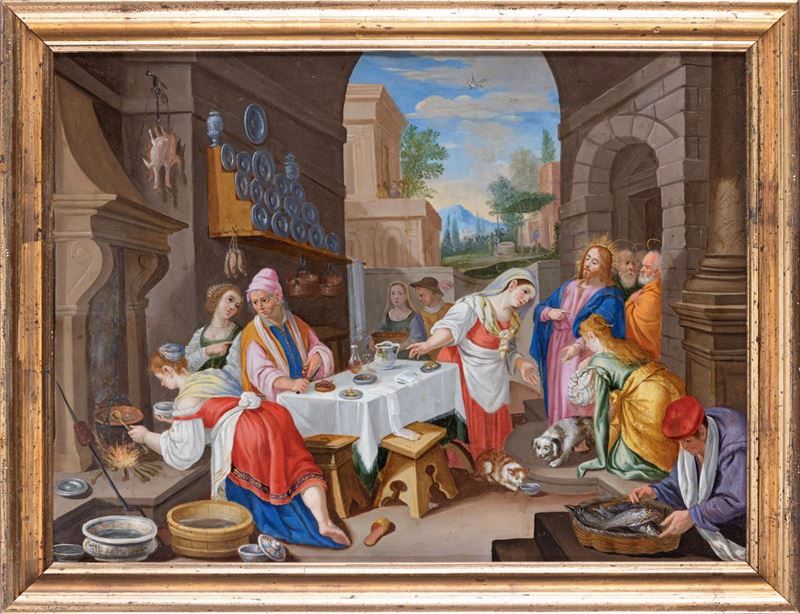 Jacopo Bassano - Cristo in Casa di Marta con Maria e Lazzaro