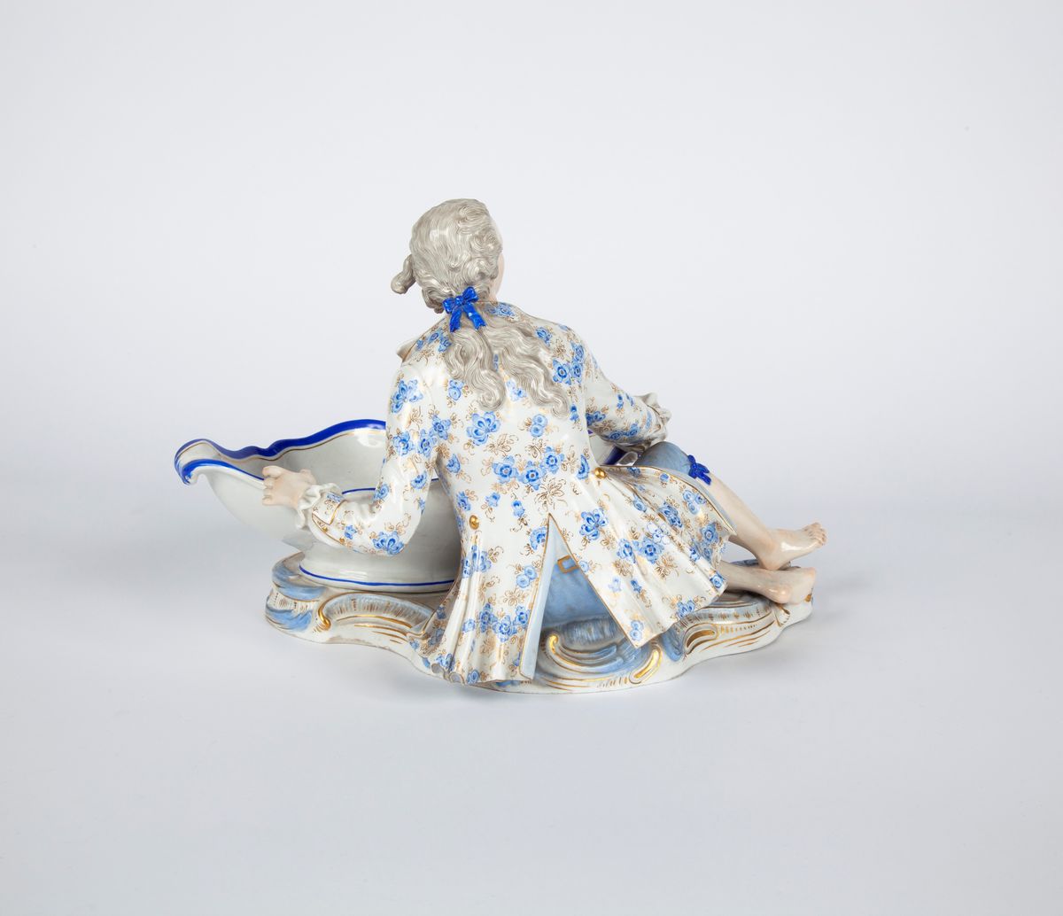 Coppia di Grandi Saliere da Tavola in Porcellana Policroma, Meissen, XIX Secolo