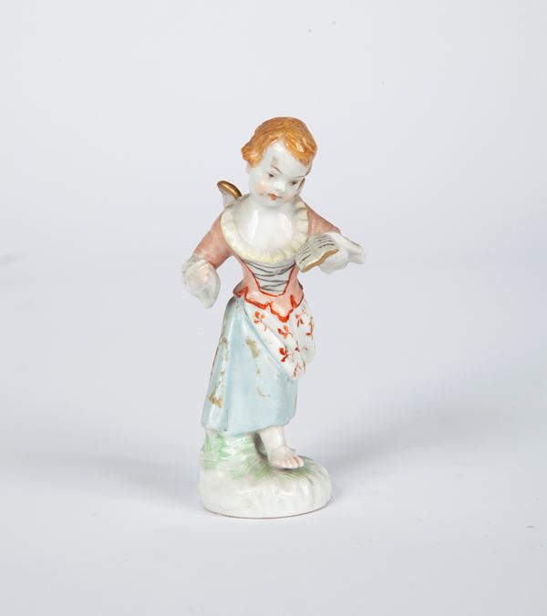 Piccola figura in porcellana policroma, Berlino, XX secolo