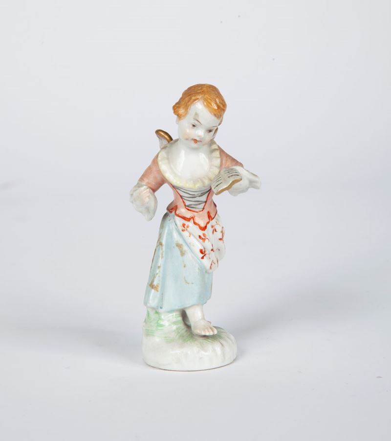 Piccola Figura in Porcellana Policroma, Berlino, XX Secolo