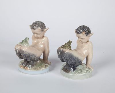 Due Figure in Porcellana Policroma, Royal Copenhagen