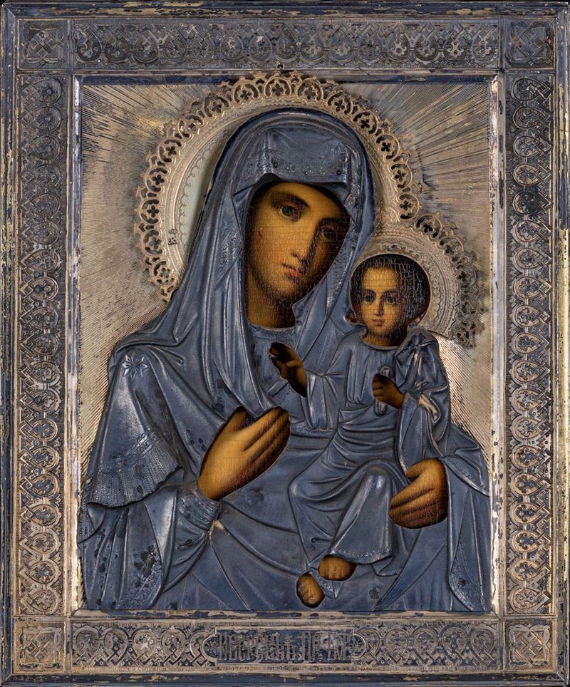 Scuola Russa del XIX Secolo - Madonna Col Bambino