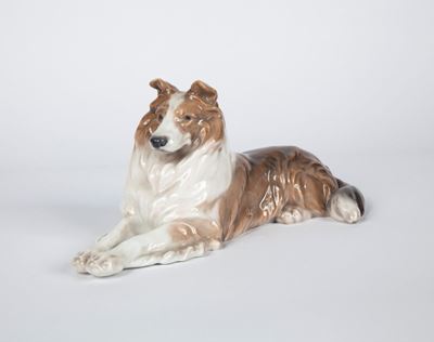 Cane da Pastore Scozzese in Porcellana Policroma, Royal Copenhagen