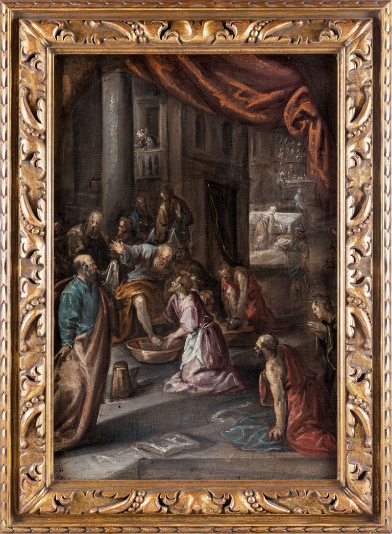 Scuola Veneta del XVII Secolo - La Lavanda dei Piedi degli Apostoli