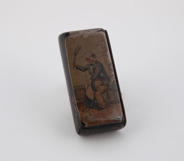 Tabacchiera in cartapesta, fine del XIX secolo  - Asta Argenti Antichi e da Collezione  [..]