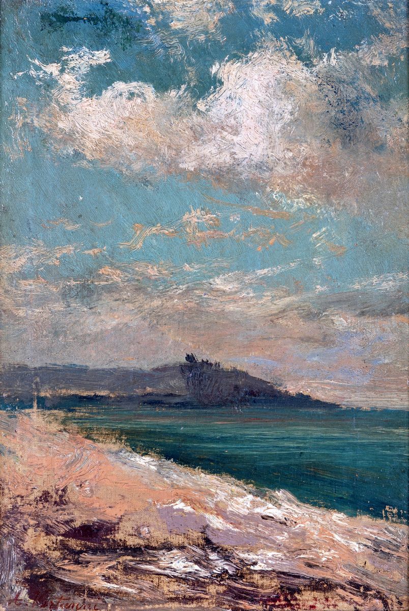 Achille Vertunni - Paesaggio con Lago