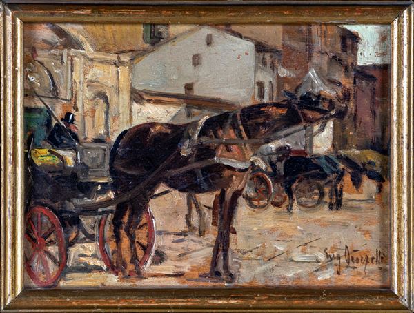 Eugenio Scorzelli - Carrozze a Napoli