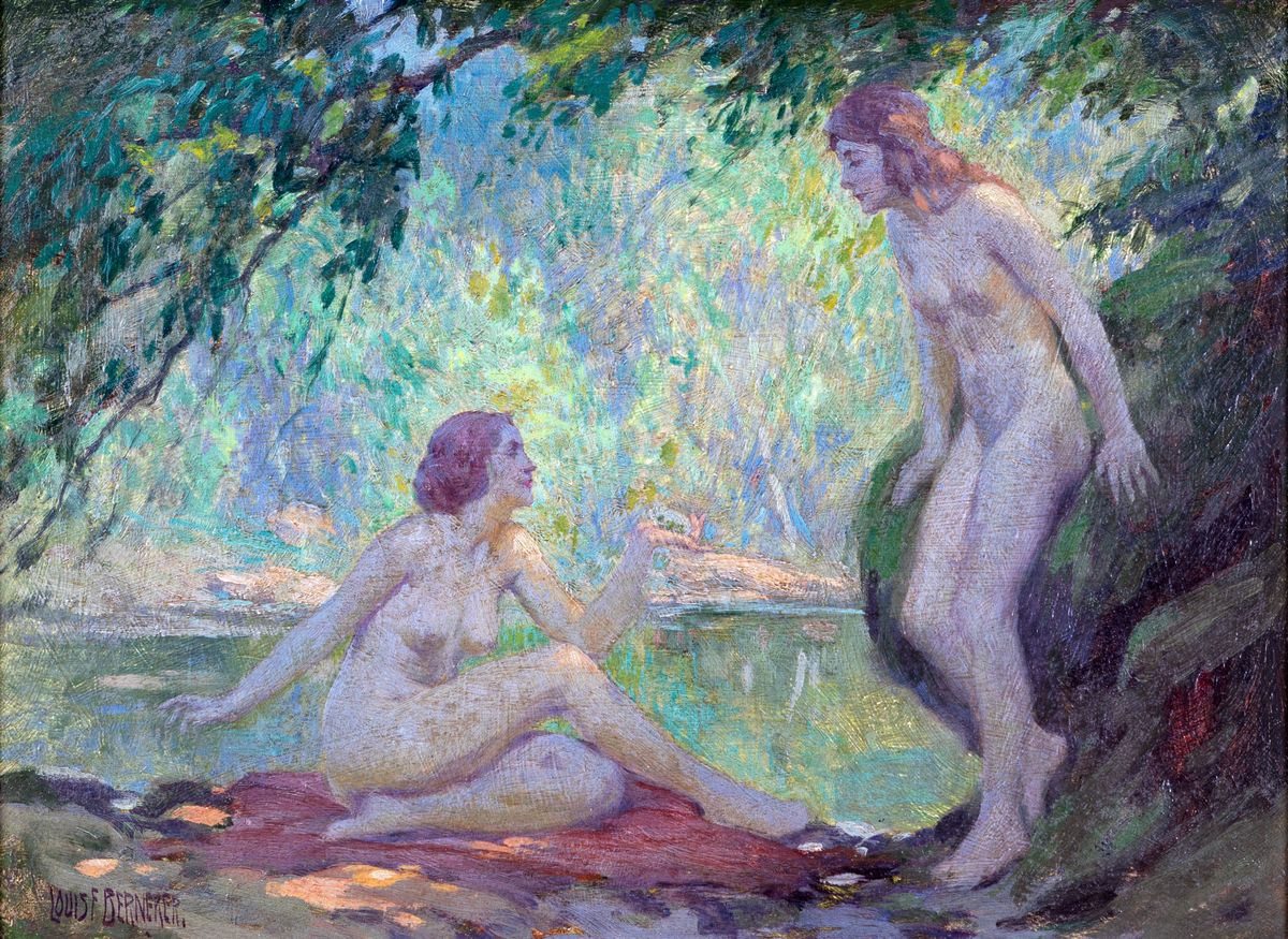 Louis Frederick Bernecker - Due Bagnanti