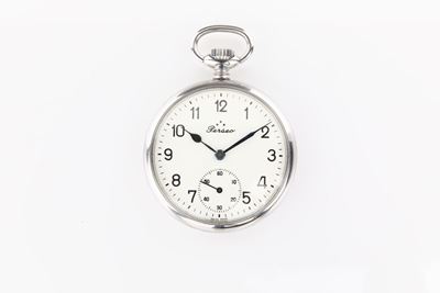 Perseo - Orologio da Tasca Remontoir da Ferroviere in Metallo Cromato delle Ferrovie dello Stato