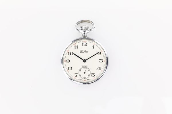 Perseo. Orologio da tasca remontoir da ferroviere donna in metallo delle Ferrovie dello Stato
