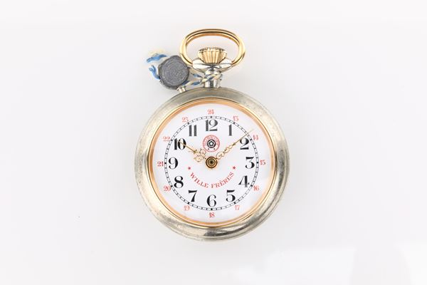 Roskopf Wille Freres - Orologio da tasca remontoir da uomo in metallo 