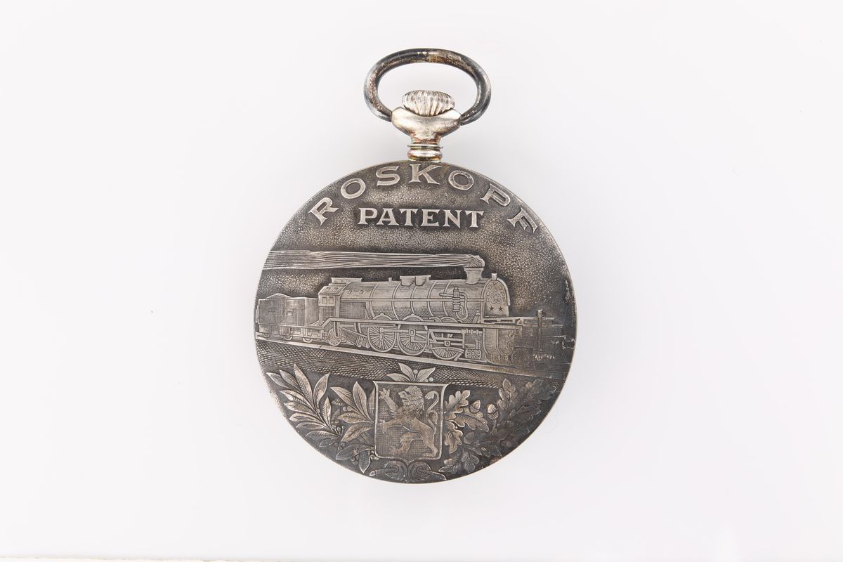 Wille Freres. Orologio da Tasca Remontoir da Ferroviere in Metallo delle Ferrovie Belghe