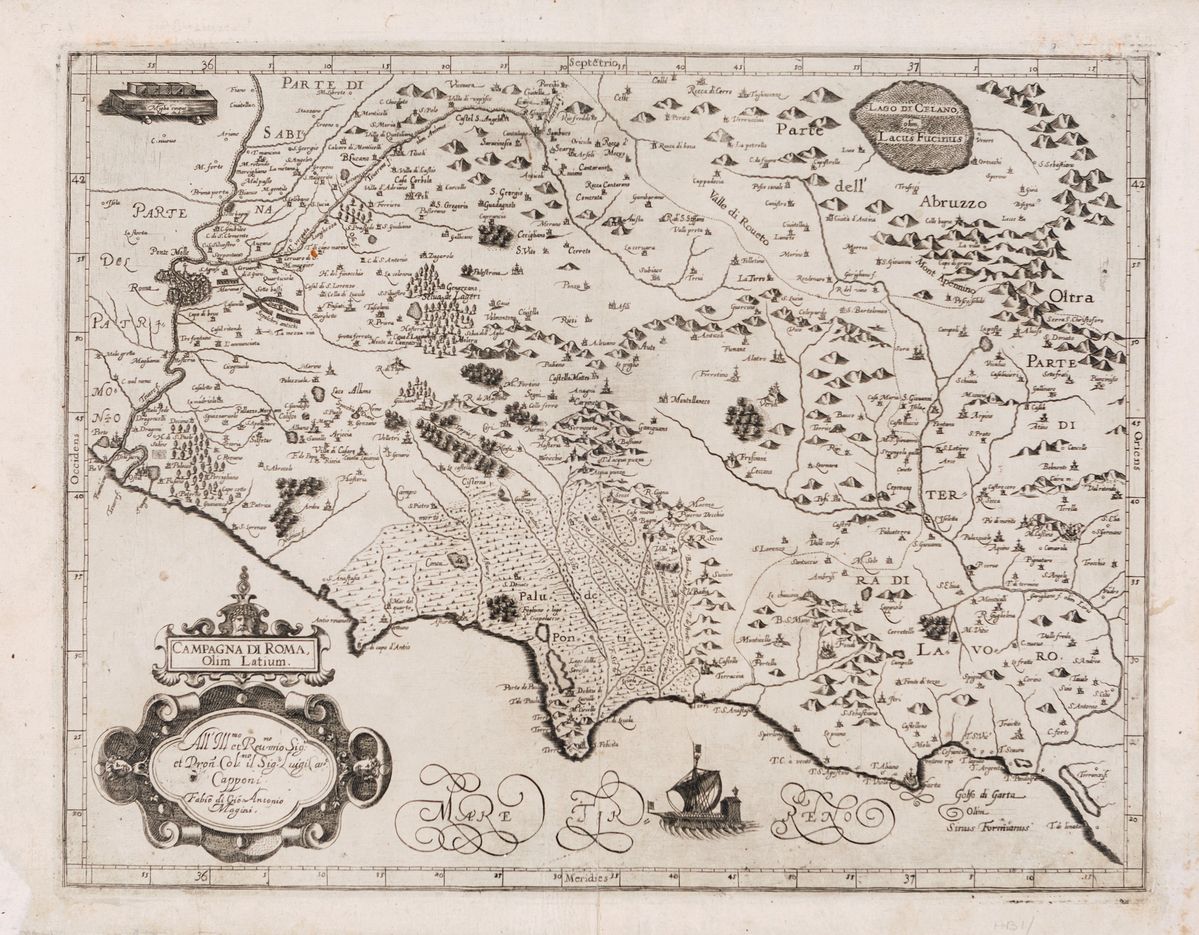 Giovanni Antonio Magini - Campagna di Roma olim Latium