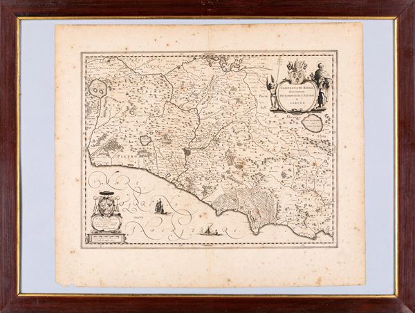 Willem Janszoon  Blaeu - Campagna di Roma, olim Latium Patrimonio di S. Pietro et Sabina 