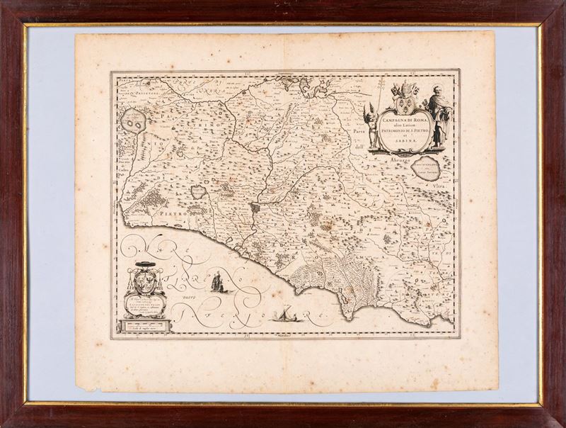 Willem Janszoon Blaeu - Campagna di Roma, Olim Latium Patrimonio di S. Pietro Et Sabina
