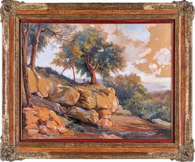 Paesaggio con Bosco e Rocce