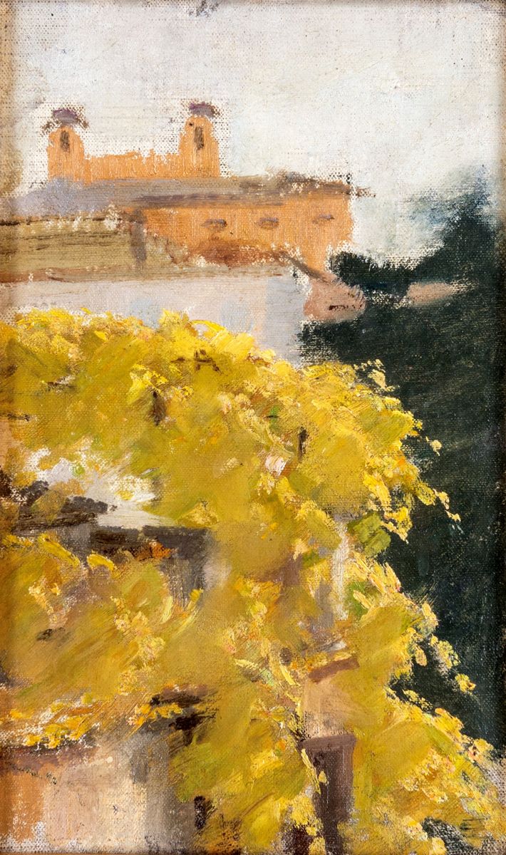 Anonimo del XX Secolo - Veduta di Villa Medici