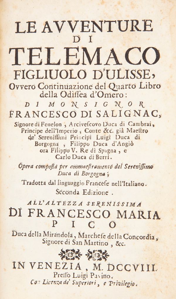 Francesco di Salignac - Le avventure di Telemaco figliuolo d'Ulisse