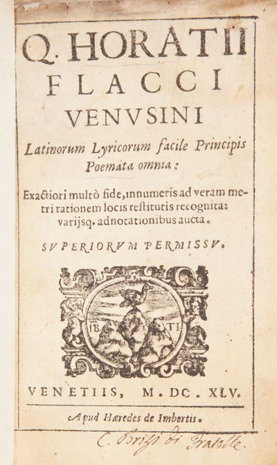 Q. Oratii Flacci Venusini - Latinorum Lyricorum Facile Principis Poemata Omnia
