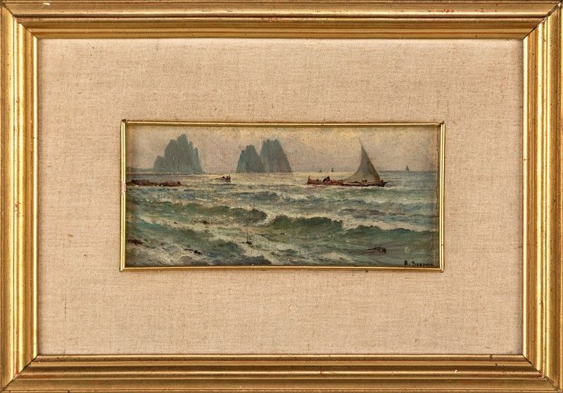 Raimondo Scoppa - Veduta di Napoli e Veduta di Capri