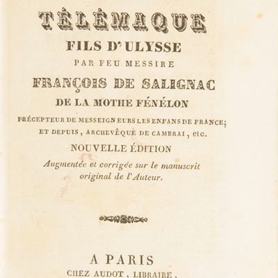 Francois De Salignac De la Mothe Fenelon - Les Aventures De Telemaque Fils D'ulysse. (illustrato ...