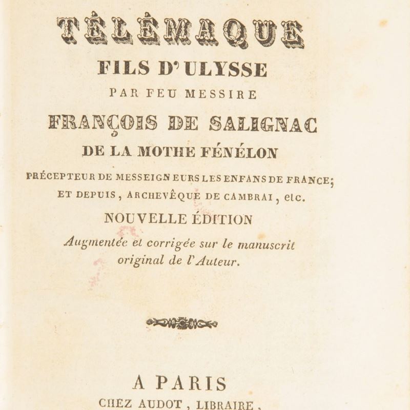 Francois De Salignac De la Mothe Fenelon - Les Aventures De Telemaque Fils D'ulysse. (illustrato ...